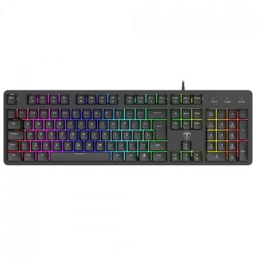 Imagem de Teclado Gamer T-Dagger Echo, RGB, Membrana, Full Size, ABNT2, Preto