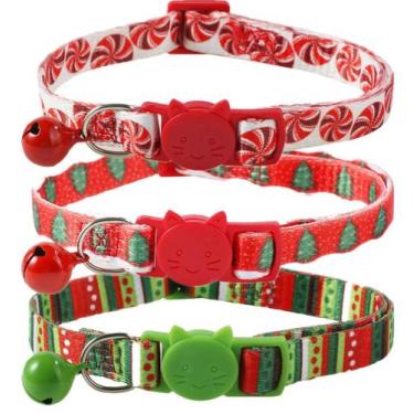 Imagem de Coleira para gatos BoomBone, pacote com 3 unidades de nylon Breakaway,