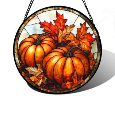 Imagem de Janela de vitral suspensa DASTOLL Pumpkin 16 cm