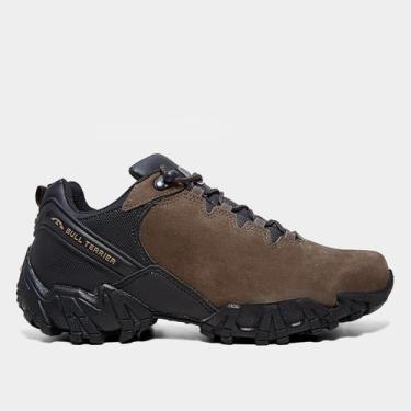 Imagem de Tênis Couro Bull Terrier Dakar Low Masculino, Marrom, Preto, 42