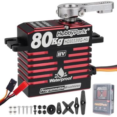 Imagem de HobbyPark Direct Powered Waterproof High Torque RC Servo 1104oz-in 80kg Standard Servo Brushless Motor Metal Gears High Speed Steering Servos HV 8.4-16.8V 180° for Traxxas Axial Arrma Losi RC Cars