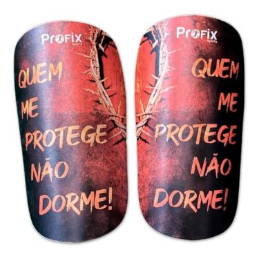 Imagem de Caneleira De Futebol - Quem Me Protege Nao Dorme P