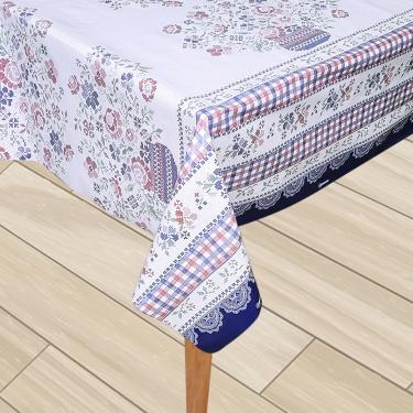 Imagem de Toalha De Mesa Térmica Impermeável Pvc  Bordada 1,40 X 1,00