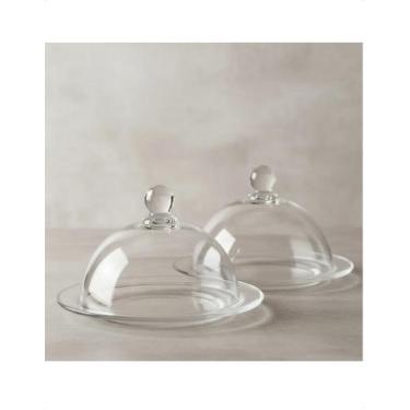 Imagem de Queijeira Pequena Clear Em Vidro 2 Unidades - Lanty