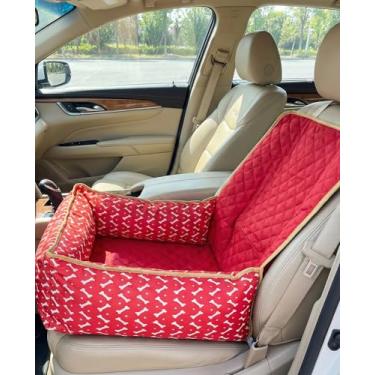Imagem de Protetor de Banco Veicular Traseiro ComfortPet Toddy Impermeável (P) – Assento Pet Acolchoado em Microfibra Matelada, Lavável com Zíper e Abertura para Cinto de Segurança – Cães e Gatos (Vermelho)