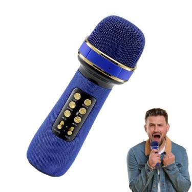 Imagem de Microfones sem fio, microfone para cantar,Microfone portátil sem fio | Microfones sem fio multifuncionais, alto-falantes, gravadores de voz, reprodutores de música para amigos e família