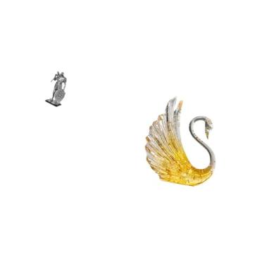 Imagem de Fenteer Estatueta de Resina de Cisne de Cavaleiro Nórdico, Escultura de Arte Abstrata para Mesa, Armário, Mesa de Escritório, Peça Central, Entrada, Casa, Pás