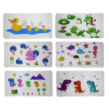 Imagem de Tapete Infantil Antiderrapante para Box Banheiro Piscina com Ventosas 37x70cm