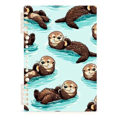 Imagem de Burbuja Caderno Ottars, papel pautado universitário A5 com 60 folhas, fichário para escritório, 1 pacote