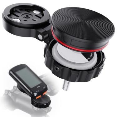 Imagem de DDJ Suporte de computador para bicicleta compatível com Garmin Edge e AirTag capa de haste oculta para bicicleta | Tamanho de 3,5 cm e 3,5 cm | Suporte para Airtag de bicicleta antifurto GPS Tracker