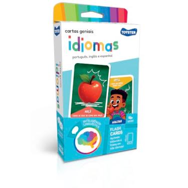 Imagem de Toyster - Cartas Geniais Idiomas - Português, Inglês e Espanhol - Jogo da Memória 32 Cartas - 4 Anos - Inteligência Linguística