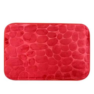 Imagem de Tapete Soft Antiderrapante Super Macio 60x40cm – Tapete Absorvente em Poliéster para Banheiro, Sala e Quarto(KIT1-Vermelho)