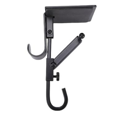 Imagem de Dioche Meia de Lareira e Cabide de Guirlanda Resistente Ajustável 2 Em 1 Ganchos de Manto de Metal Antiderrapante para Decorações de Natal Decoração de Férias (Preta)