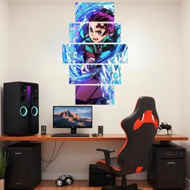 Imagem de Quadro decorativo Mosaico Demon Slayer - 5 peças -Tanjiro, Muzan, Inosuke - 00 (06)