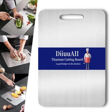 Imagem de Tábuas de corte DiiuuAii Titânio e Aço Inoxidável 39x28cm