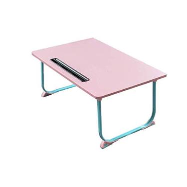 Imagem de Mesa dobrável rosa para computador, mesa portátil, mesa portátil para estudante, mesa de computador preguiçosa