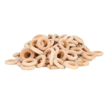 Imagem de Cryfokt Anéis Feitos à Mão de Madeira Natural de 20 Mm para Joias Artesanais DIY, 200 Peças de Anéis de Madeira para Fabricação de Brinquedos Infantis, Decoração e Fabricação de Artesanato