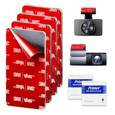 Imagem de ZLQHHYL Substituição de almofada adesiva adesiva para suporte de ventosa de câmera de painel, 4 peças de fita dupla face para suporte de telefone de painel, suporte de para-brisa para carro, GPS e