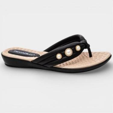 Imagem de Chinelo Anabela Piccadilly Detalhes Perolados Feminino-Feminino