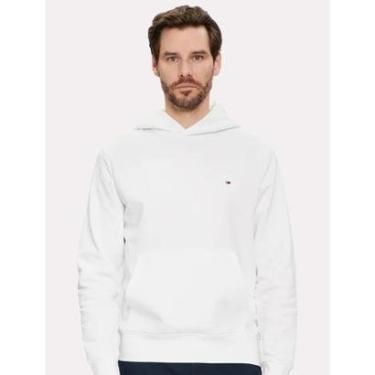 Imagem de Moletom Tommy Hilfiger Masculino Flag Logo Hoody Branco-Masculino