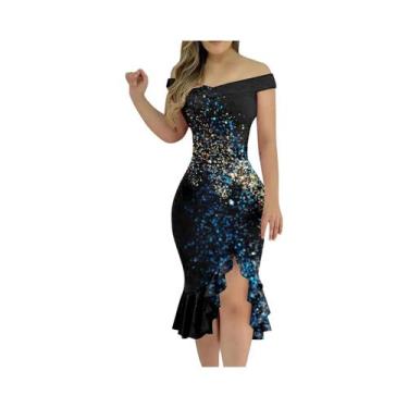 Imagem de Vestido De Festa Elegante Para Mulheres, Sexy, Com Ombros Descidos, Re