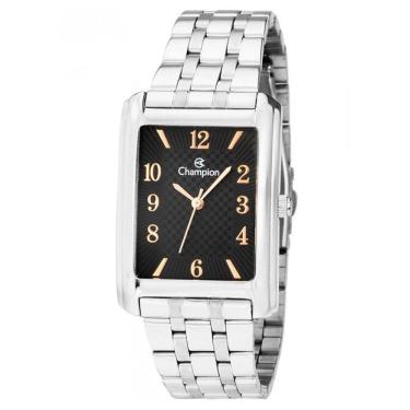 Imagem de Relógio Champion Masculino Analógico Prata Preto Cn20373t