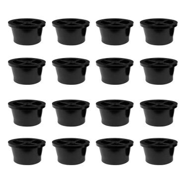 Imagem de 16 Pés Sapata Para Móveis Plástico Preto 2cm - Sofá, Puffs