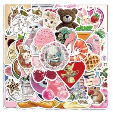 Imagem de Adesivos 3D Doodle, 50 peças, decalques de vinil fofos e coloridos - y