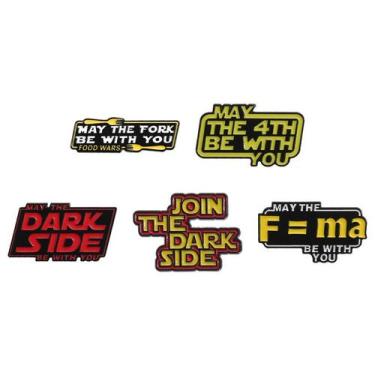 Imagem de Conjunto de alfinetes de broche Funny Quote Creative Alloy Lapel Badge