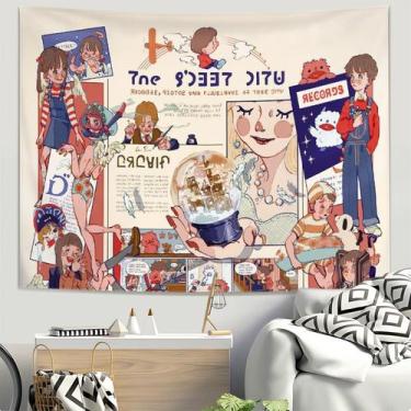 Imagem de Tapeçaria para pendurar na parede, desenho animado de anime vintage, 1