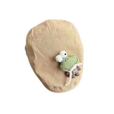 Imagem de Boné plano unissex Gatsby Newsboy Ivy com bordado de sapo - yiweisai