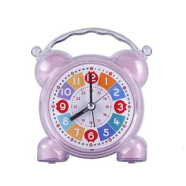 Imagem de Despertador colorido para crianças, números fáceis de ler, plástico - 