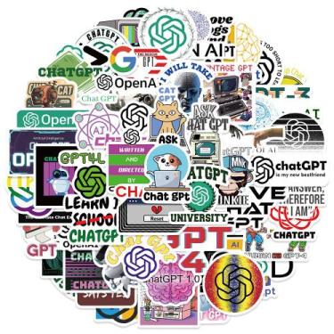 Imagem de Adesivos Hacker & Cybersecurity 50 unidades de vinil de tecnologia e c