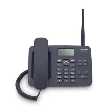 Imagem de Celular De Mesa Rural, Fixo Aquário Quadriband Ca-42, Dual Chip, Antena Interna - Preto