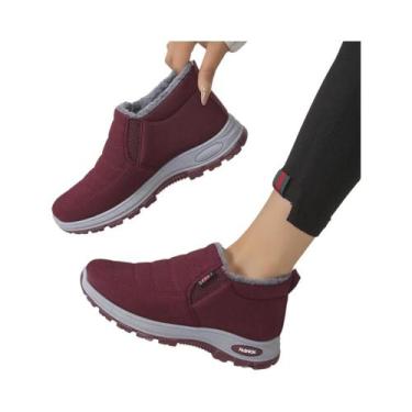 Imagem de Botas De Cano Baixo Femininas De Algodão Para Outono E Inverno, Casuai