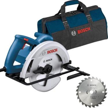 Imagem de Serra Circular 184mm 1300W GKS 130 com Disco e Bolsa 480mm BOSCH, 110V