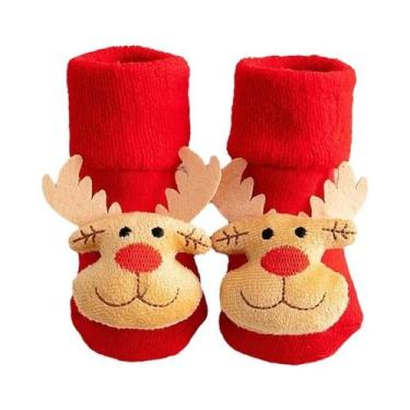 Imagem de Meias De Bebê Recém-Nascido E Infantil De Natal Com Papai Noel, Boneco