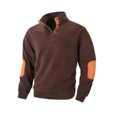 Imagem de Camiseta De Manga Longa Com Gola Alta Para Homens, Casual De Outono E 