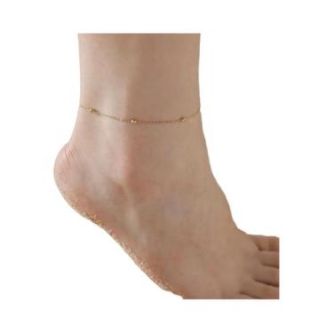 Imagem de Tornozeleira Feminina De Aço Inoxidável Com Pingentes De Gato E Avião 