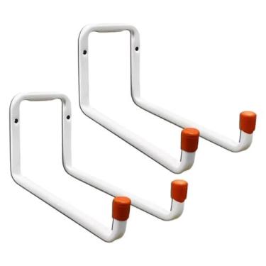 Imagem de Kit 2 Suporte Aço Multiuso 20kg Parede Bike Mangueira Escada Cor Branc