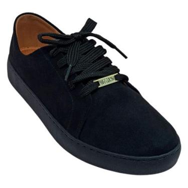 Imagem de Tênis Feminino Vizzano Camurça Flex Casual, Preto, 35