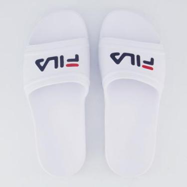 Imagem de Chinelo Fila Sleek Slide Feminino Branco, 37-38