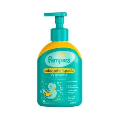Imagem de Sabonete Líquido Bebê Pampers Glicerina 200ml Cabeça aos Pés Hipoalerg