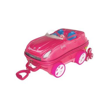 Imagem de Mochila Barbie Rodas Conversível Carro 3D Mala 360 Infantil - Diplomat