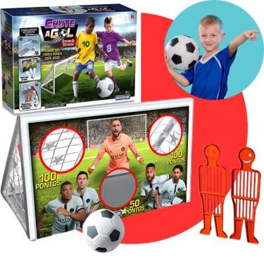 Imagem de Kit Com 2 Gols De Futebol Bola E Bonecos Barreira Infantil ENVIO IMEDI