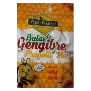 Imagem de Bala de Gengibre Própolis e Mel pacote com 25 x 45g - API NUTRE