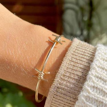 Imagem de Bracelete Arame Farpado Liso - Banhado a Ouro 18k - ColorFull Acessóri