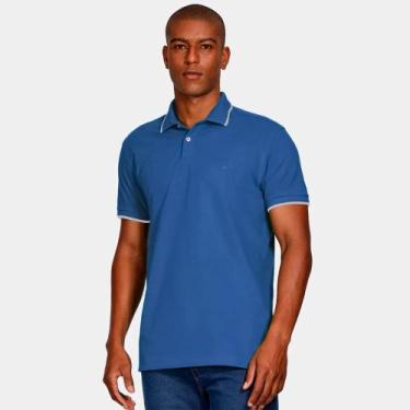 Imagem de Camisa Polo Aramis Classic Friso Pr26 Azul Masculino, M