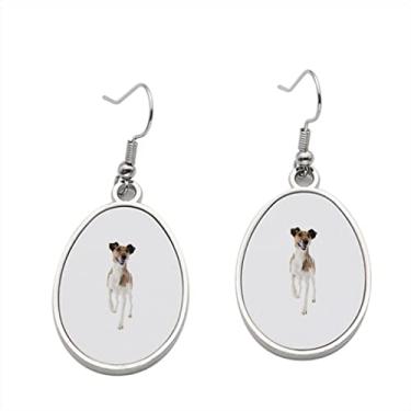 Imagem de Brinco de raposa terrier liso – Brincos pendurados para meninas – Presente de festa de aniversário dos namor