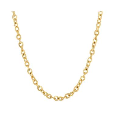 Imagem de Corrente Aço Cartier Elos Ovais 1.85mm 45cm Gold IPG